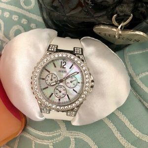 Guess Women’s Mother of Pearl Watch